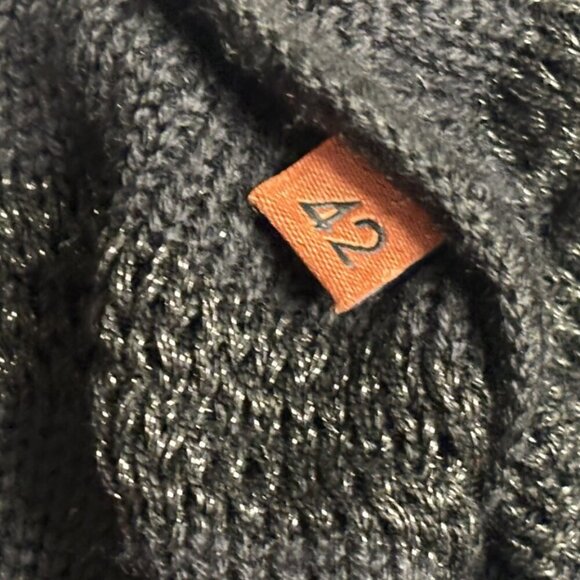 Vintage Missoni Black Zig Zag Chevron Open Front Cardigan Sweater Size 6 - Picture 14 of 15